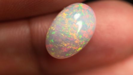 Natural Ethiopian Opal 3.1 Ct Oval Cabochon Loose Gemstone Fire Opal