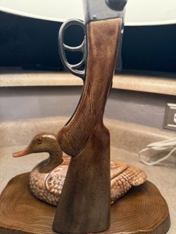 Ceramic Double Barrel Shotgun Lamp All Ceramic $450 Or Best Offer 