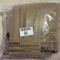 Set Of 4 Sheer Taupe Drapes