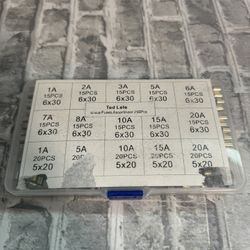 250 Pcs 5x20mm Quick Blow Glass Tube Fuse Assorted Kits Fast Action Glass Fuses 3A