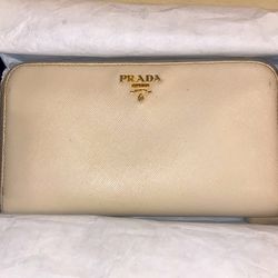 Prada Long Wallet Zip Around Leather full inclusion