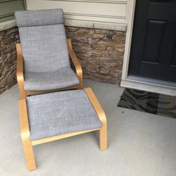 IKEA Chair With Leg Rest