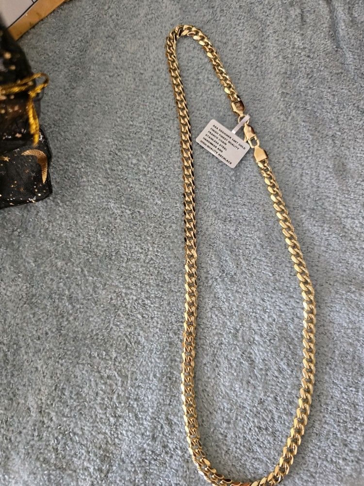 Cuban 20-in 6 Mm 14K Gold Necklace