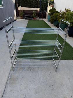 4 Tier Metal Stackable Rack for Shoes or Anything