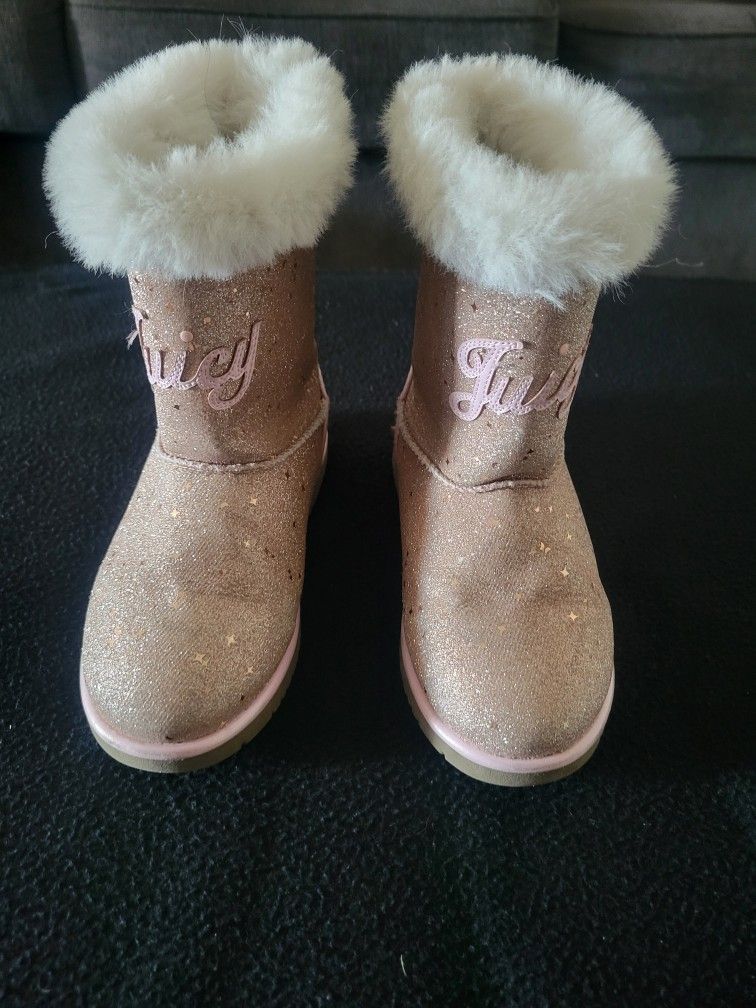Juicy Couture Sparkly Pink Boots
