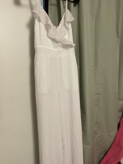 Bebe white jumpsuit