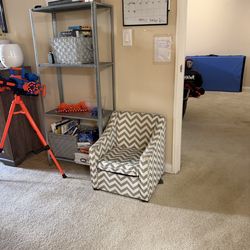 Small grey kids couch chair