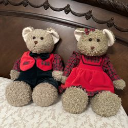 Christopher And Holly 1994 Vintage Christmas  Bears 
