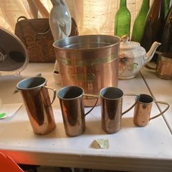 Vintage copper brass measuring cups