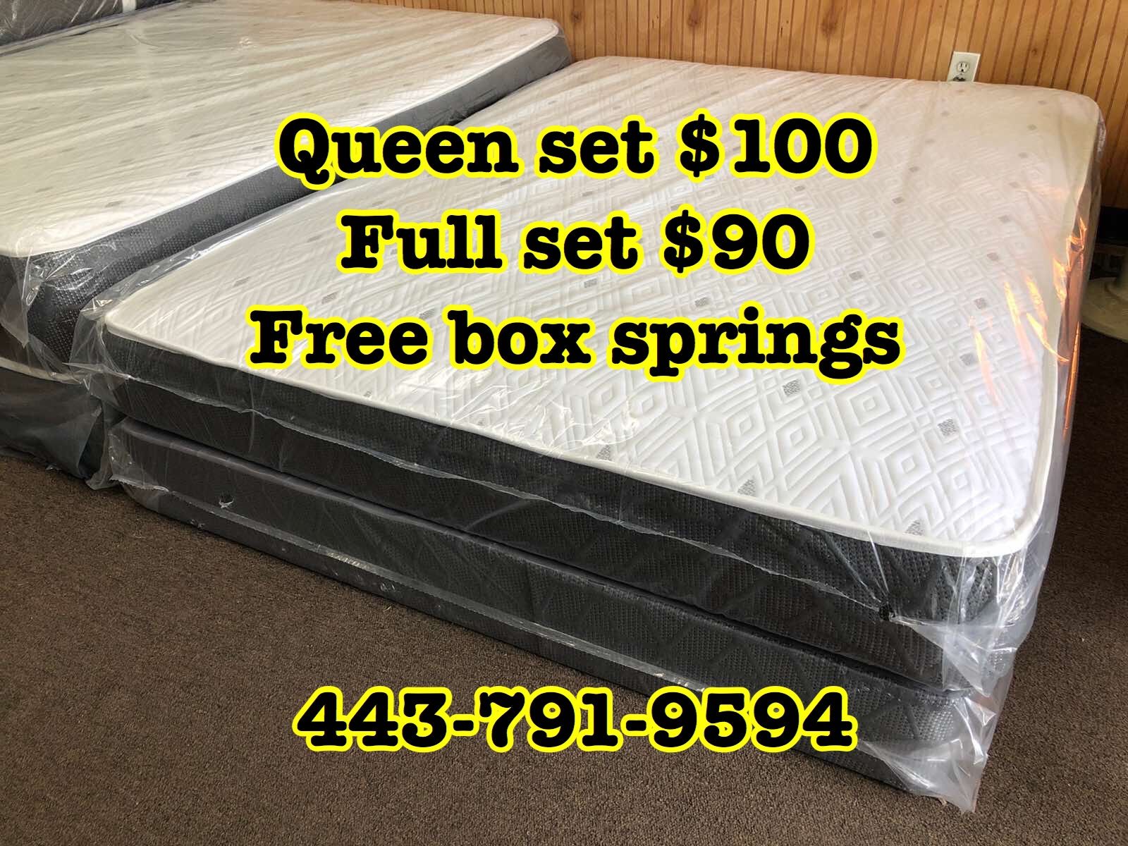 Queen mattress and box springs $100