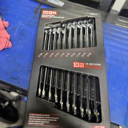 New Icon Long Professional Double Box Ratcheting Wrench Set
