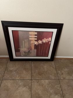 Carol Robinson Crimson Collage 34x30 Canvas Painting 