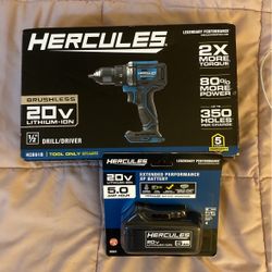 Hercules 1/2 Drill With Hercules 20v Lithium Ion Battery 