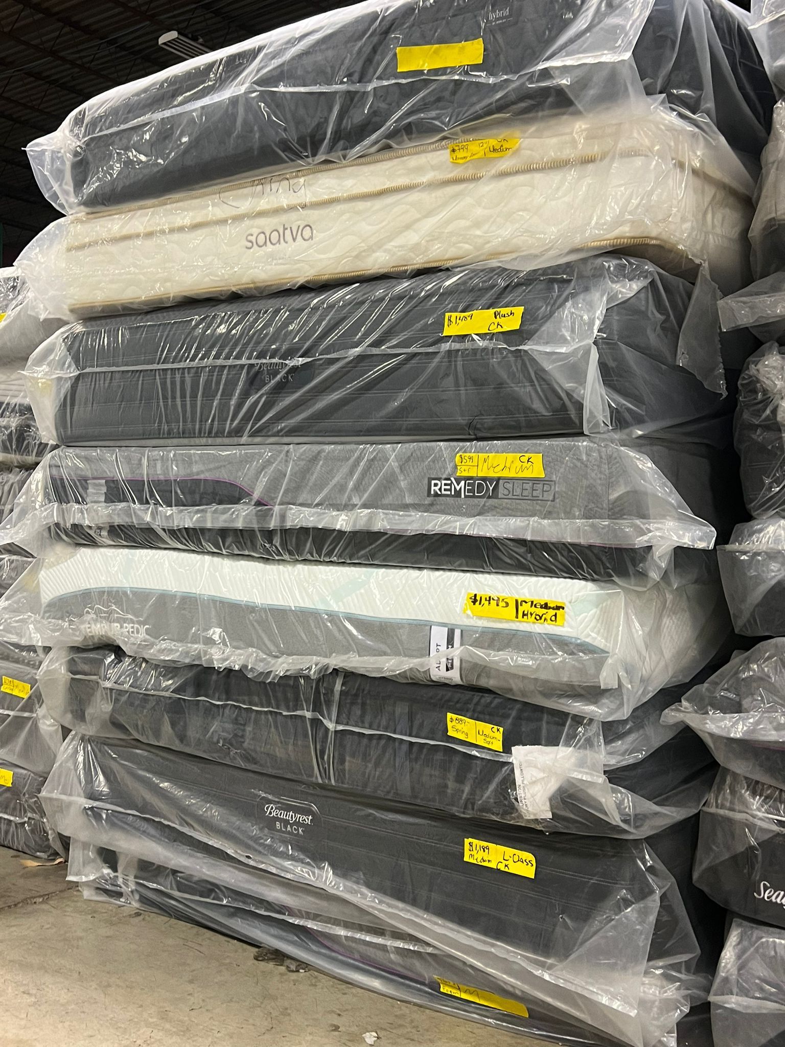 💥 OUTLET SALE💥 King Mattress Good Brands From $499 And Up ‼️ Stearns And Foster Saatva Sealy Serta Purple And More