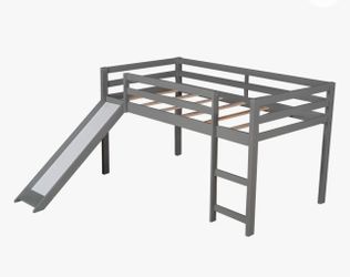 Loft Bed with Slide and Stairs
