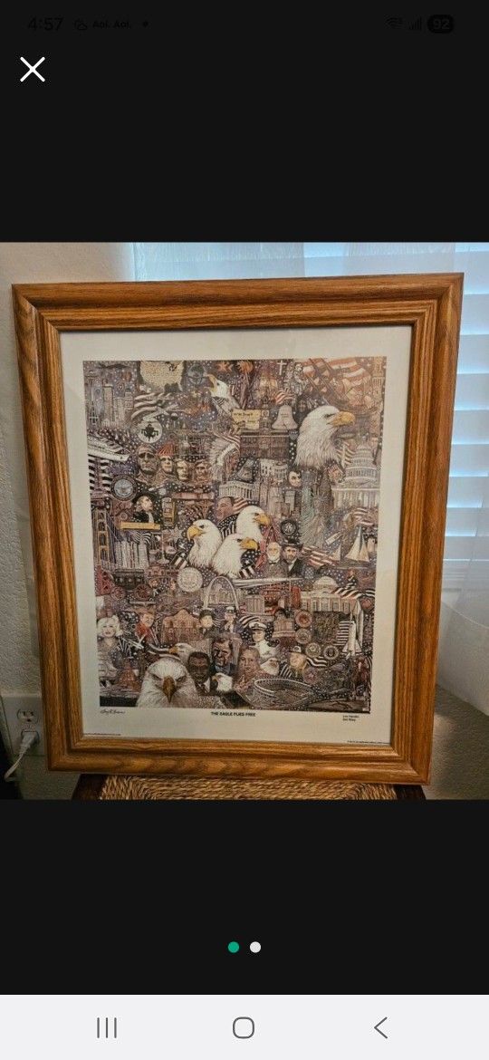 "THE EAGLE FLIES FREE" FRAMED ART