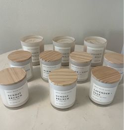 NEW Premium Glass Candles - set of 10