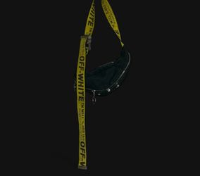 Off-White Black Fanny Pack Yellow Strap