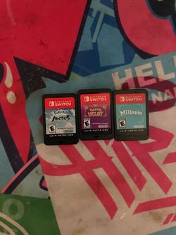 Nintendo Switch Games: Pokemon Legends Arceus, Pokemon Violet, Miitopia