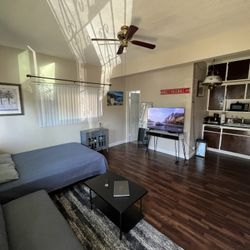 MOVING SALE ( Tv,desk, Mattress Frame, Futon,table)