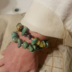 2 Bracelets Various Stones