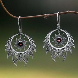 Beautiful 925 Sterling Silver Shiva Fire Earrings
