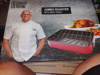 Jumbo roaster with meat rack