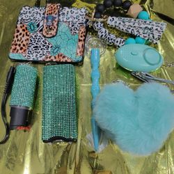 Teal Wristlet Safety Keychain