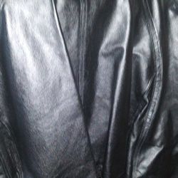 MUST SEE!!!! 4XL Black on Black Leather Trench Coat