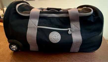 Kipling Rolling Duffle in Black