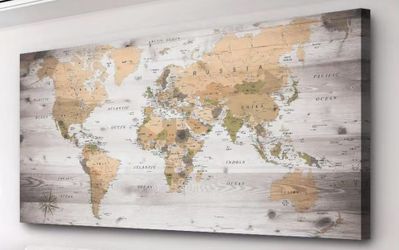 20x40 Map Wall Art