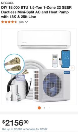 MRCOOL DIY 18,000 BTU 4 Gen 1.5-Ton 1-Zone 22 SEER