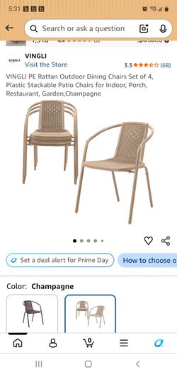 Vingli outdoor chairs set of 4