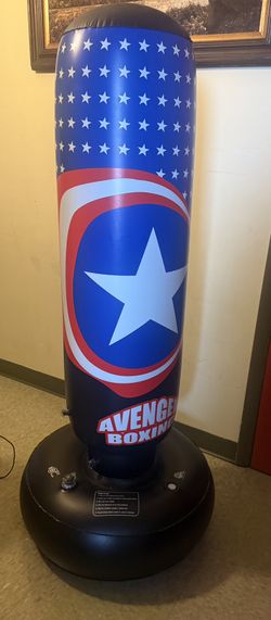 Kids Punching Bag, Inflatable 5 4 Boxing Bag Stand with Air Pump for Practicing Karate, Taekwondo, MMA Kids/Adults
