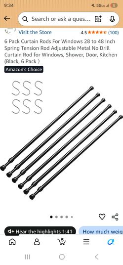 Curtain Rods for kitchen bathrooms