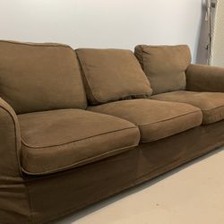 IKEA Ektorp Couch with Brown Cover