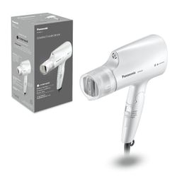 Panasonic nanoe Compact Hair Dryer with Oscillating Quick Dry Nozzle for Healthier-Looking Hair, Folding Blow Dryer for Travel and Home, 3 Airflow Set