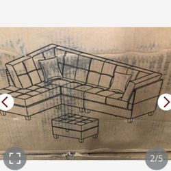 New Sectional, Carpet And Mirror