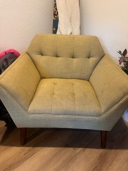 Green accent chair