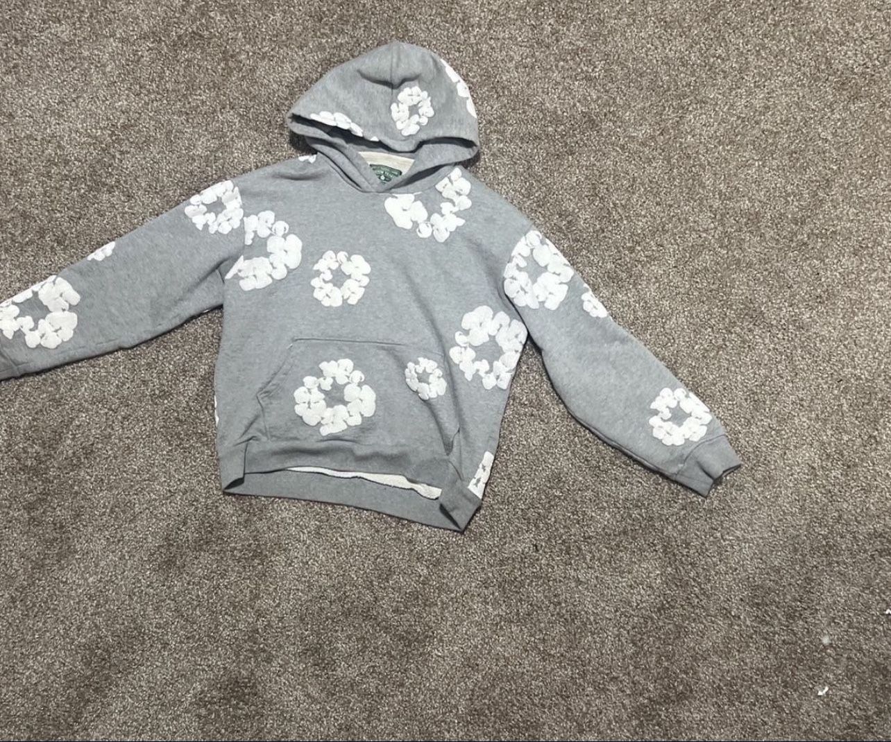 grey denim tear