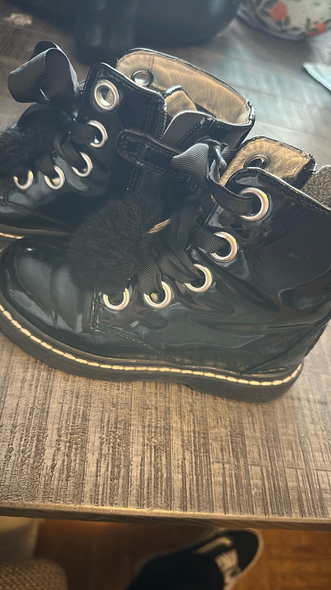 Lellikelly Black Boots For Kids Size 28