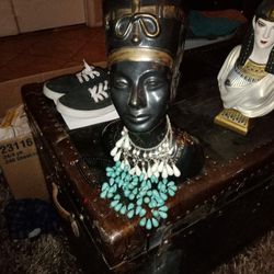 Egyptian Bust With Jewelry.