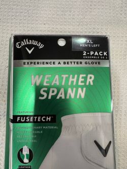 Brand New Callaway Weather Spann 2 pack golf gloves Sz XL