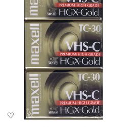 8 New Maxwell VHS-C HG HGX GOLD TC-30 PREMIUM  High grade  Camcorder Tape