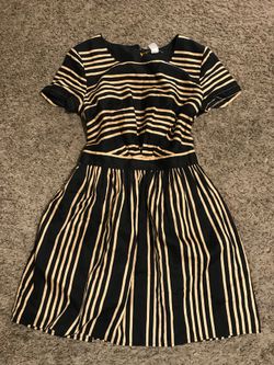 Gold and black dress