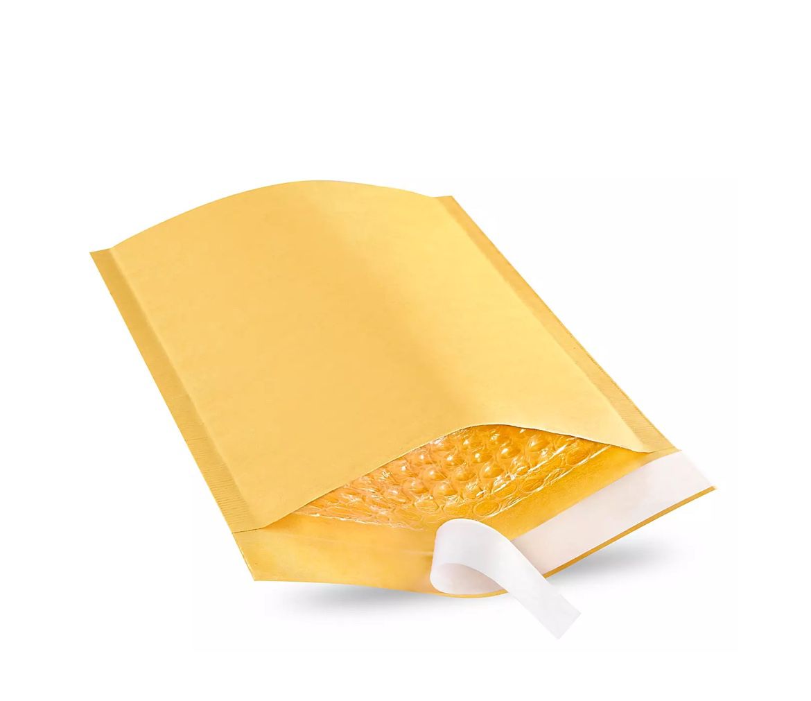 Uline Self-Seal Gold Bubble Mailers #0 - 6 x 10"