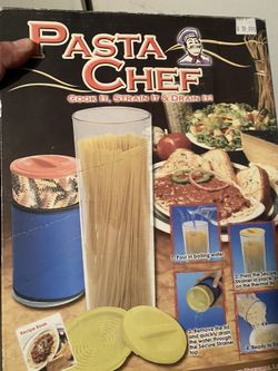 Pasta chef cooker and strainer