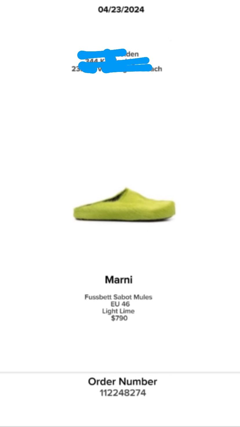 Green Marni Slides