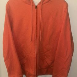 Women’s Orange Hoodie Jacket Size XL