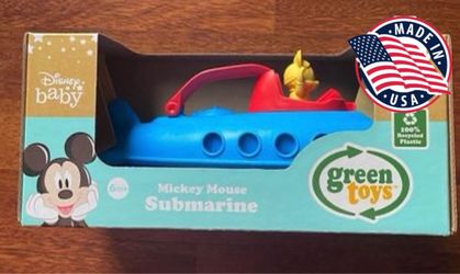NIB New Green Toys: Disney Mickey Mouse Submarine (10.8 x 5.5 x 4.75 ") No BPA, phthalates, PVC. Made In USA